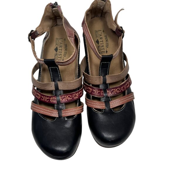 LArtiste Spring Step Yulianna Clog Shoe Leather Comfort Wedge Womens 41/10 - Picture 6 of 8